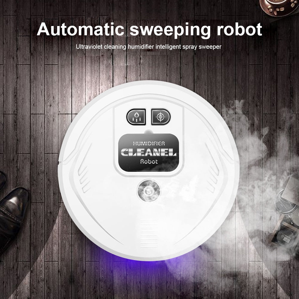 Robot Vacuum Cleaner Sweep and Wet Mopping Disinfection For Hard Floors&Carpet Automatically Charge Battery UV Cleaning Robots