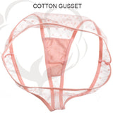 3PCS/Set Sexy Panties Women G-String Thong Lace Underwear Pantys Low-Waist Female Underpants Mesh Perspective Briefs Lingerie