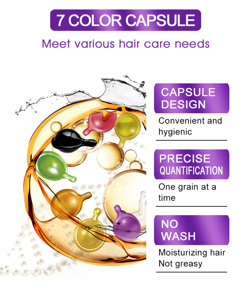 Hair Vitamin Keratin Complex Oil Hair Care Silky Hair Mask Repair Damaged Hair Capsule Serum Repair Hair Moroccan Treatment Oil