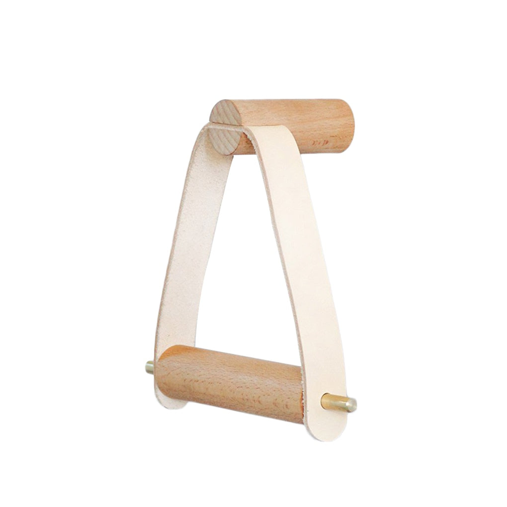 Wooden Rolled Toilet Paper Holder Bathroom Storage Paper Hand Towel Dispenser Toilet Tissue Paper Rack Bathroom Accessories