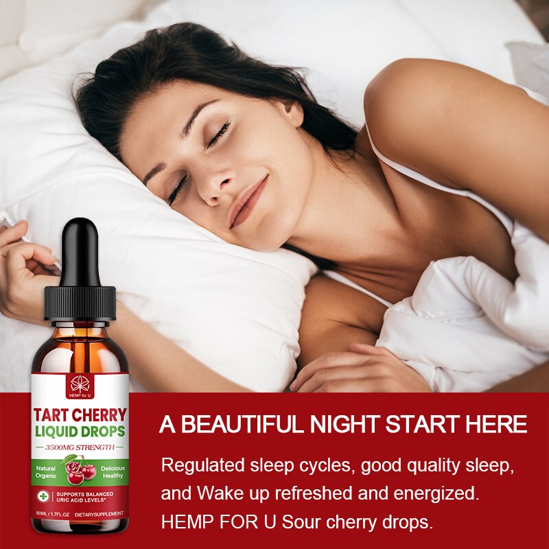 HFU Tart Cherry Drops Sleep Aid Strengthen The Immune System Detox Prevent Kidney Disease Relieve Joint Pain Supplements