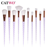 Catwo Makeup Brushes Set Eye Shadow Foundation Powder Eyeliner Eyelash Lip Make Up Brush Cosmetic Beauty Tool Kit Hot 10Pcs