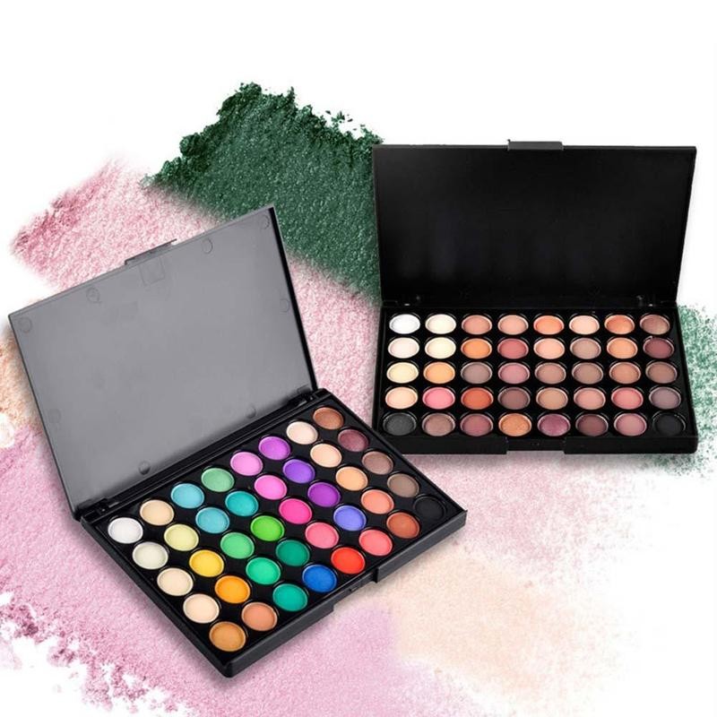 Eyeshadow Palette Holographic Shiny Matte Glitter Pigment Eye Shadow Pallete 40 Colors Metallic Diamond Makeup Palette