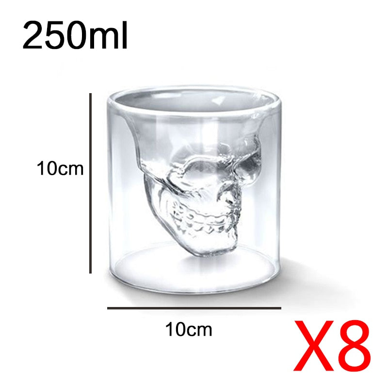 4pcs Heat Resistant Double Wall Tea Glass Cup Beer Coffee Cup Set Handmade Creative Healthy Beverage Glasses Transparent Drink