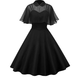 Dress Women 2020 Elegant Vintage Gothic Spaghetti Strap Dress + Clock Two Piece Summer Party Dresses High Waist Vestidos