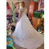 LORIE 2020 Scoop Lace Applique A Line Wedding Dresses Sleeveless Tulle Boho Bridal Gowns Long Train Elegant Princess Dresses
