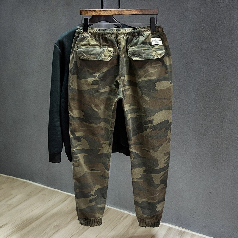 2021 Spring and Autumn New Cargo Pants Men Camouflage Drawstring Men Hip Hop Streetwear Men's Trousers Casual Pants Joggers