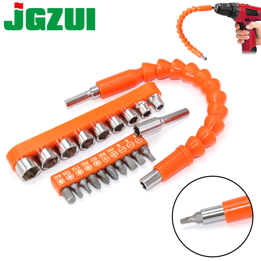 21PCS Flexible Shaft Tool Electronics Drill Screwdriver Bit The sleeve Holder Connect Link Multitul Hex Shank Extension Snake