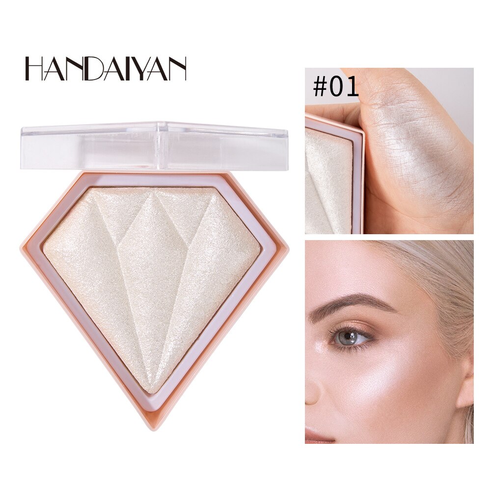 Diamond Highlighter Powder Palette Body Shimmer Bronze Pigment Glitter Face Contour Glow Highlight Makeup Palette handaiyan