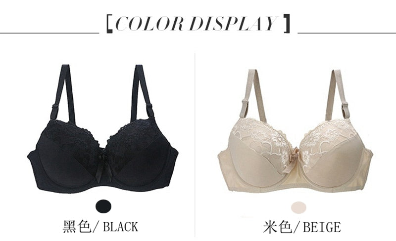 BCDE Cup Bras Sexy Lace Massage Ladies Push Up Brassiere Floral Female lingerie Underwire Women Underwear