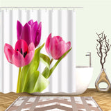 Flower Dandelion Red Rose Small Fresh Shower Curtains Bathroom Curtain Frabic Waterproof Polyester Bathroom Curtain with Hooks