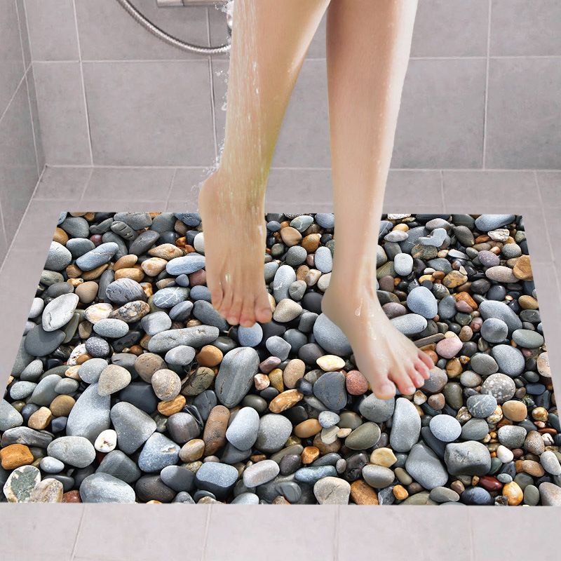 Simulation Cobblestone Floor Stickers Waterproof Wall Stickers for Bathroom Living Room Home Decoration Wall Decals