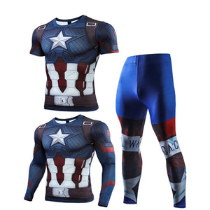 Compression Men's Sport Suits Quick Dry Running sets High Quality Clothes Joggers Training Gym Fitness Tracksuits MMA Rashguard