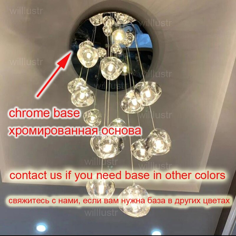 Luxury K9 Crystal Chandelier LED Pear Pendant Lamp Meteor Light Mall Villa Hotel Restaurant Staircase Lounge Modern Hang Lights