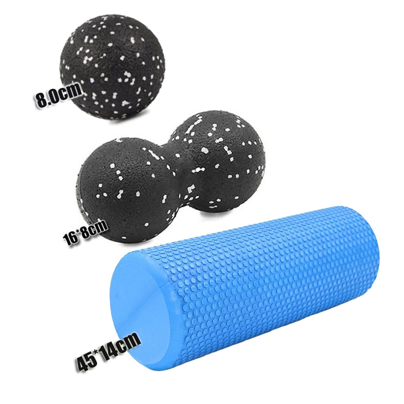 30/45cm Yoga Foam Roller Block Pilate Foam Roller EVA Muscle Roller Self Massage Tool for Gym Pilates Yoga Fitness Gym Equipment