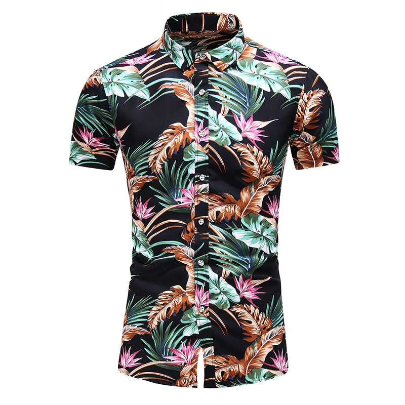 Fashion 9 Style Design Short Sleeve Casual Shirt Men's Print Beach Blouse 2022 Summer Clothing Plus Asian Size M-XXXL 4XL 5XL