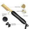 2 IN 1 Hair Straightener & Curler Heating Comb Dry Wet Use Flat Irons Hair Curler Styling Tools Hot Brush Comb