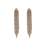 New Classic Crystal Earrings Ladies Exaggerated Long Earrings Tassels Rhinestone Earrings Fashion Ladies Korean Earrings Jewelry