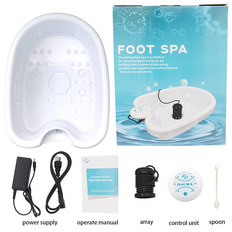 Foot Spa Bath Massager Machine Mini Foot Bath Detox Foot Spa Machine Electric Massager Cleanse Foot Massage Foot Health Products