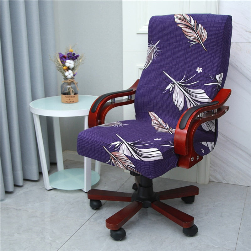 Modern Spandex Computer Chair Cover 100% Polyester Elastic Fabric Office Chair Cover Easy Washable Removeable Chair Cover