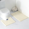 2ps-set Shaggy Chenille Bathroom Mat Set Absorbent And Machine Washable Fit Toilet Bathtub Living Room Door Bathroom Foot Floor