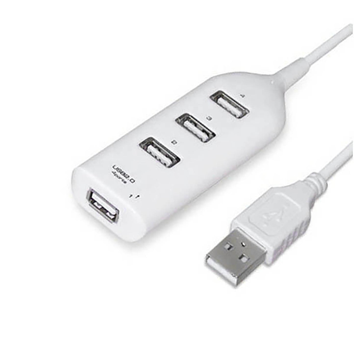 2021 White Usb 2.0 Hi-speed 4-port Splitter Hub Adapter For Pc Computer Multi-function Phone Usb Hub Laptop Accessories