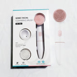 Facial Cleansing Electric Facial Cleansing Brush 2 in 1 Sonic Vibration Cleansing Brush Exfoliating Massage Cleansing Brush