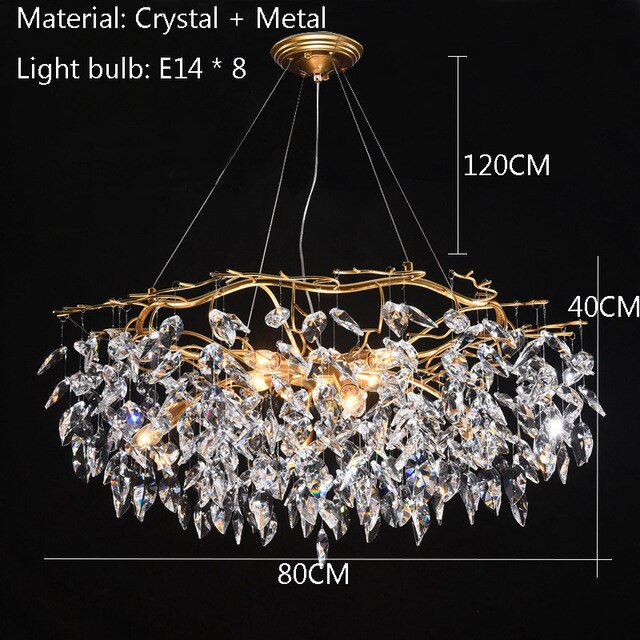 Nordic Luxury Crystal LED Chandelier Lighting Home Decoration LOFT Villa Chandeliers Living Room Hotel Art Indoor Decor Lighting