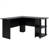 L-Shaped Desktop Computer Desk Study Table Office Table Easy to Assemble Can Be Used in home and office Black