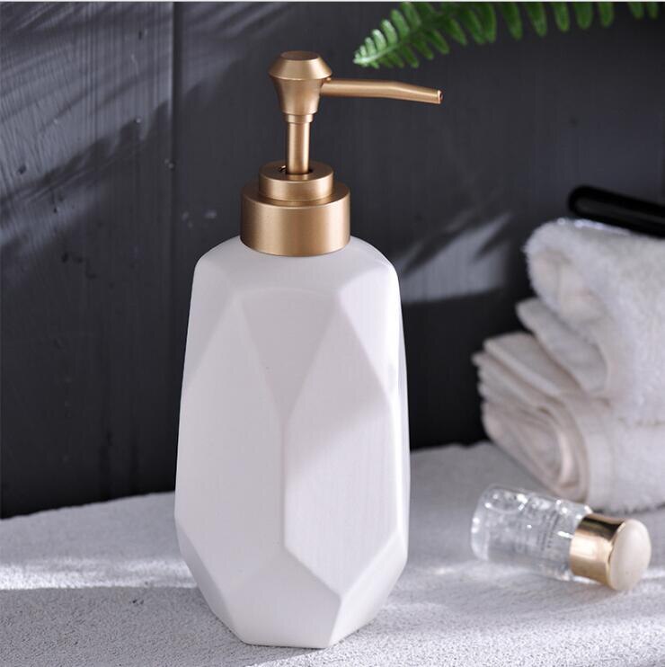 Nordic creative bathroom set ceramic toothbrush holder wash five-piece simple bathroom lotion bottle soap dish new wedding