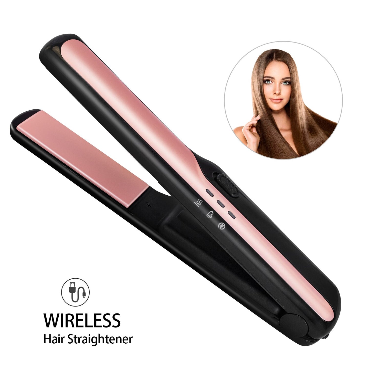 Wireless Hair Straightener выпрямитель для волос USB Recharging Hair Iron Flat Iron Fast Heating Ceramic Hair Straightener