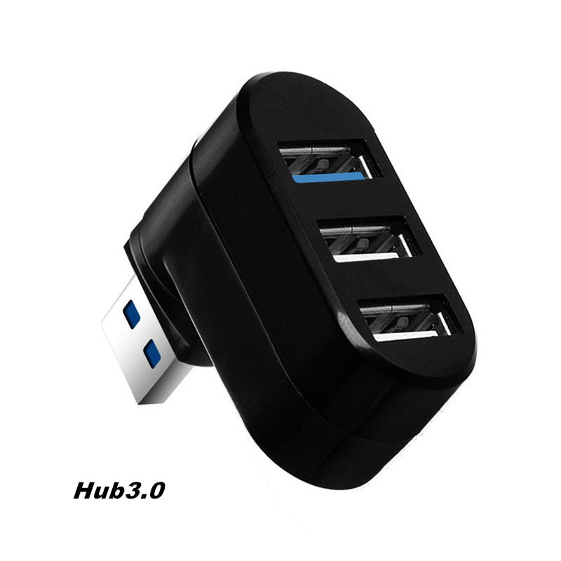 3 Port Multi 2.0/3.0 USB Hub Mini USB Hub High Speed Rotate Splitter Adapter For Laptop Notebook For PC Computer accessories