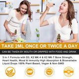 Greenpeople Vitamin K2 Mk7 Drops Osteoporosis Supplement  Diuretic Liver Detoxification Supports Immune Health Vitamin D3 Drops