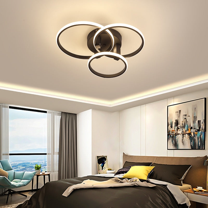 NEO Gleam Modern led ceiling lights lamp New RC Dimmable APP Circle rings designer for living room bedroom ceiling lamp fixtures