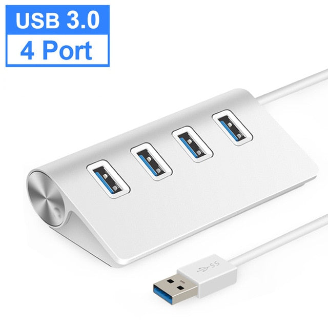 USB 3.0 HUB Multi 4 Port With 5Gbps High Speed Power Adapter Multi USB 3.0 Hub USB Splitter For PC Laptop Computer Accessories