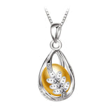FENASY Natural Freshwater Pearl Pendant Cage Necklace Fashion 925 Sterling Silver Boho Statement Necklace Pearl Jewelry
