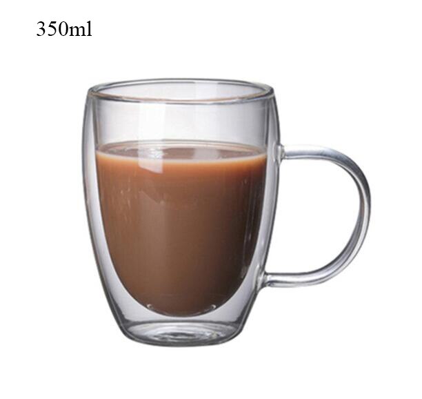 Transparent glasses Heat-resistant Double Glass Beer Handmade Milk Drinking Cup glass drinkware glass coffee cup