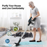 INSE Wireless Stick Vacuum Cleaner 12Kpa 130W Handheld Household Vacuum 40mins Runtime 1.2L Dustbin Cordless Aspirator Pet Hair