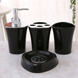 4Pcs/Set Bathroom Accessories Plastic Soap Dispenser Dish Toothbrush Holder Mouth Cup Home Decoration