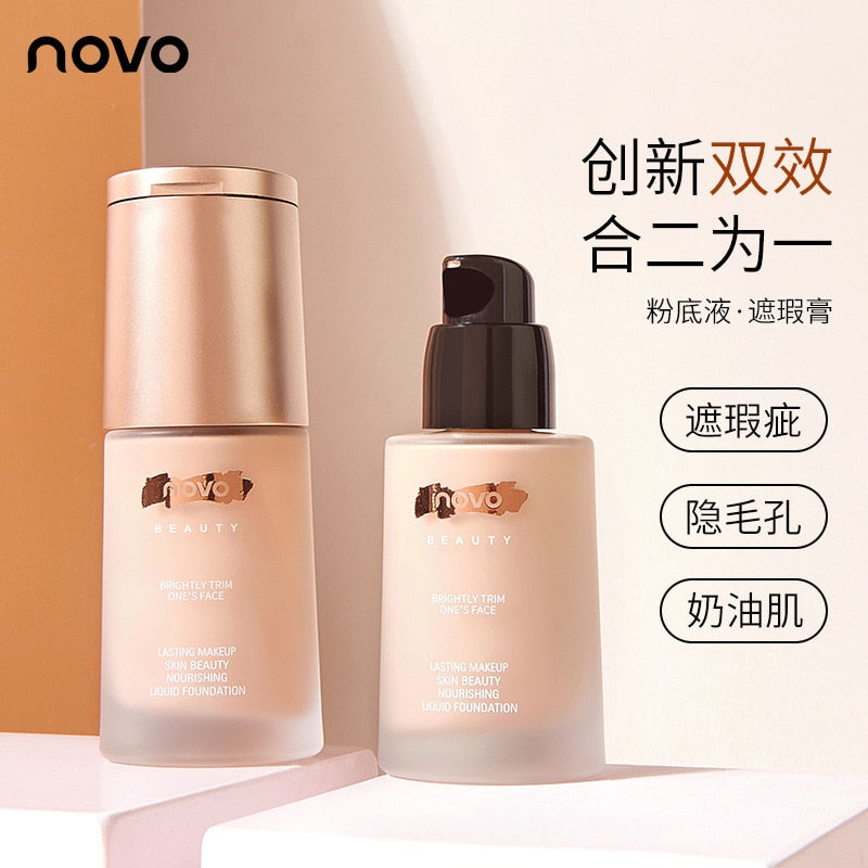 FV Makeup Setting Powder With Puff Waterproof Matte Concealer Foundation  Makeup Oil Control Professional Women's Cosmetics