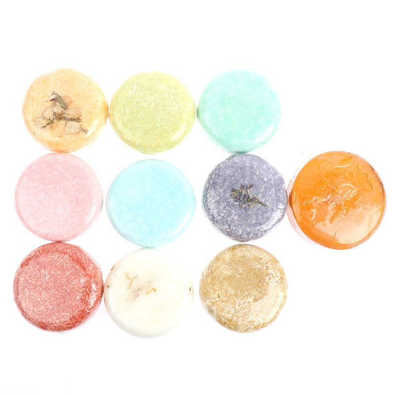 1PCS Fashion Handmade Hair Shampoo Soap Cold Processed Shampoo Bar 100% Pure Plant Hair Shampoos Hair Care