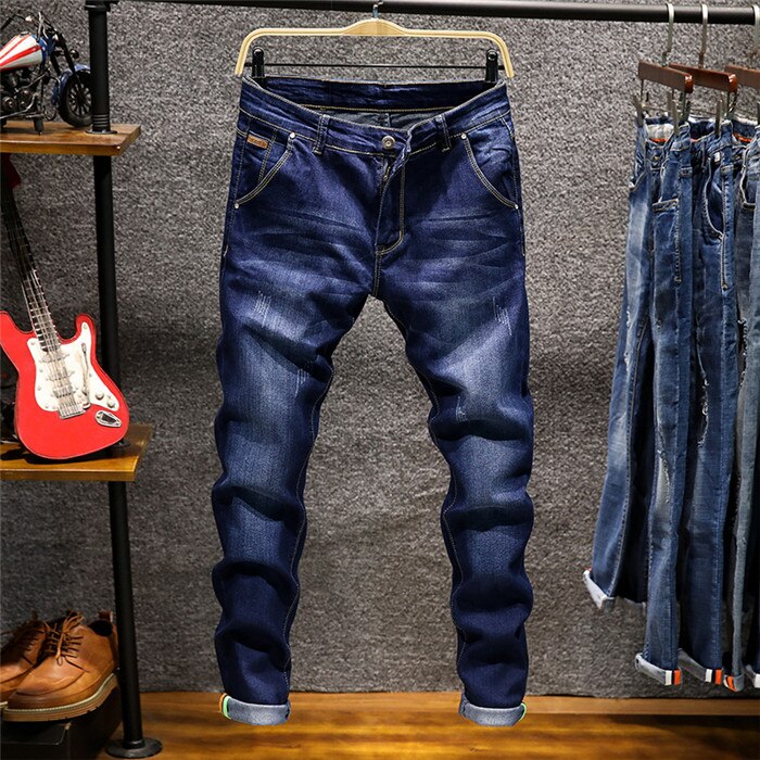 2020 New Style Men's Jeans Fashion Casual High-quality Stretch Skinny Jeans Men's Straight Slim Jeans Boutique Brand Trousers