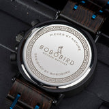 BOBO BIRD Mens Watch Wood Stainless Steel Luxury Brand Quartz Wrist Watches Waterproof Clock in Wooden Gift Box reloj hombre