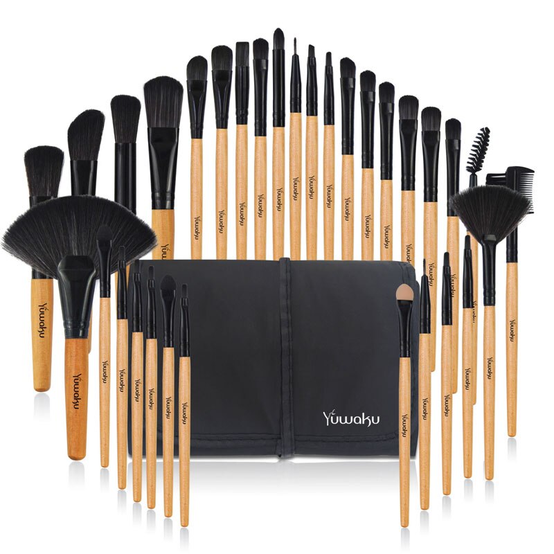 VANDER 32Pcs Makeup Brush Set W/ Bag Foundation Eye Shadows Lipsticks Powder Brushes Cosmetic Make up Brushes pincel maquiagem