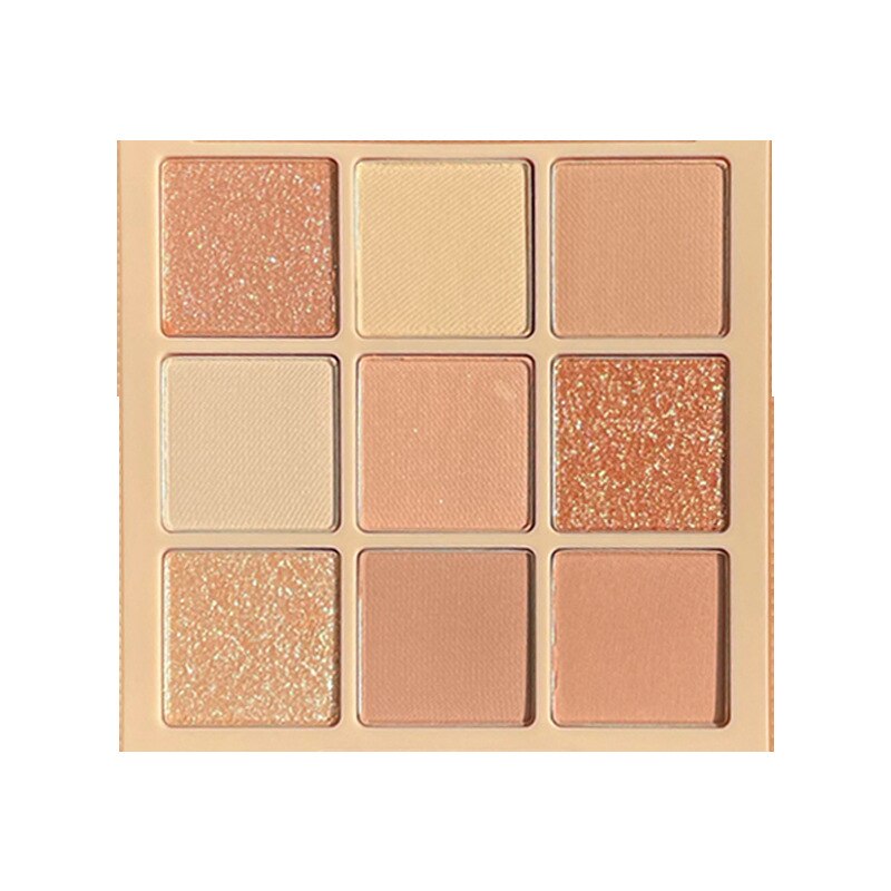 DIKALU Milk Tea Nine-color Eyeshadow Palette Pearly Matte Nine-Gong Pearlescent Waterproof Lasting Eyeshadow Palette Make Up