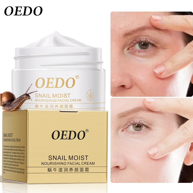 Snail Face Cream Collagen Anti-Wrinkle Whitening Facial Cream Hyaluronic Acid Moisturizing Anti-aging Nourishing Serum Skin Care