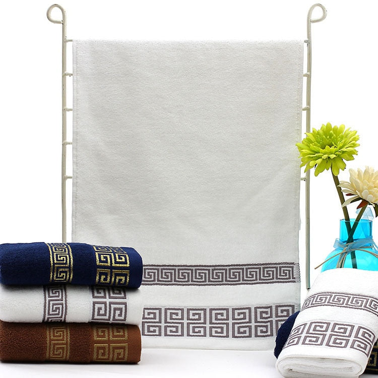 High Quality Luxury Soft Embroidered Beach Towels Bathroom Strongly Water Absorbent Adult 100% Cotton 35x75cm