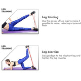 TPE 8 Word Fitness Yoga Gum Resistance Rubber Bands Fitness Elastic Band Fitness Equipment Expander Workout Gym Exercise Train