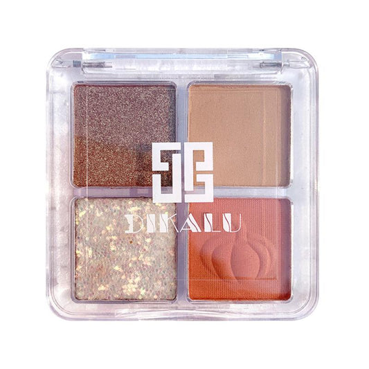 4 Colors Eyeshadow Palette Glitter Shimmer Eye Shadow Palette Portable Eyeshadow Makeup Cosmetic TSLM1