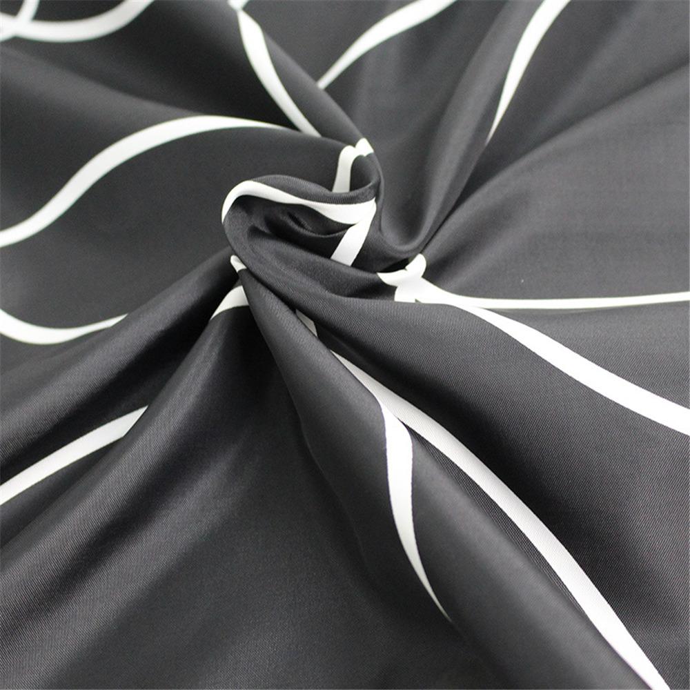 Waterproof Shower Curtain Set with 12 Hooks Black Circle Bathroom Curtains Polyester Fabric Bath Mildew Proof for Home Decor